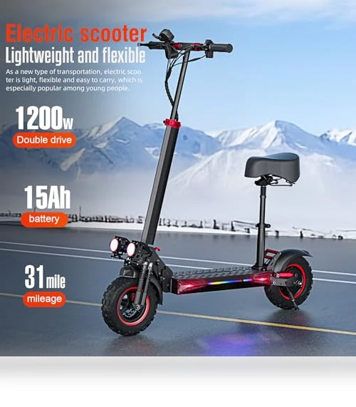 Electric Scooter with Removable Seat — Electric Self-Balancing Scooters, FREEBOY