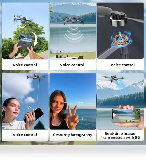 Foldable 4K Drone with Dual Electrically Adjustable Cameras — Drones, SUMEAUT