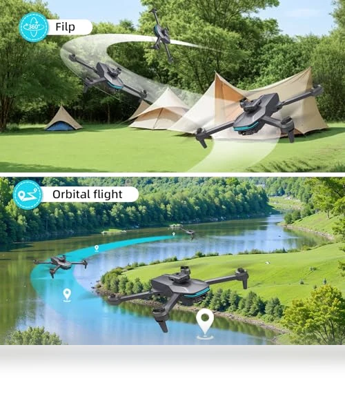 Foldable 4K Drone with Dual Electrically Adjustable Cameras — Drones, SUMEAUT