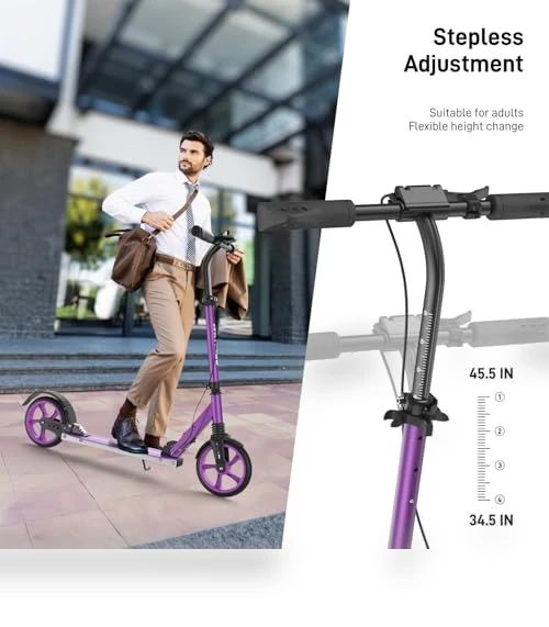 Foldable Kick Scooter with Big Wheels — Push Scooters, WAYPLUS