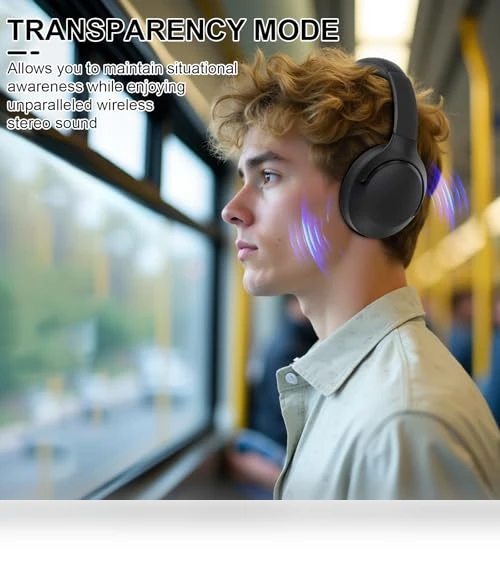 Hybrid Active Noise Cancelling Headphones — Over-Ear Headphones, T-fun