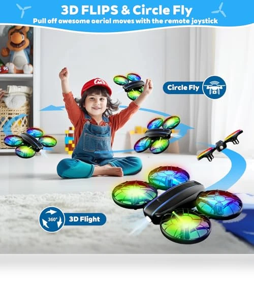 RC Drone with Lights and 3D Flip — Drones, SUMEAUT