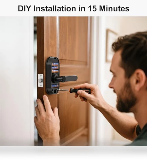 Smart WiFi Door Lock with Handle — Smart Home Security, SMONET