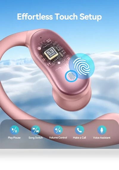 Wireless Earbuds with Earhooks — In-Ear Headphones, Generic