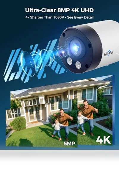 Wireless Security Camera Outdoor — Security Cameras, Hiseeu