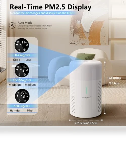 HEPA Air Purifier with Desk Lamp — Activated Carbon Air Purifiers