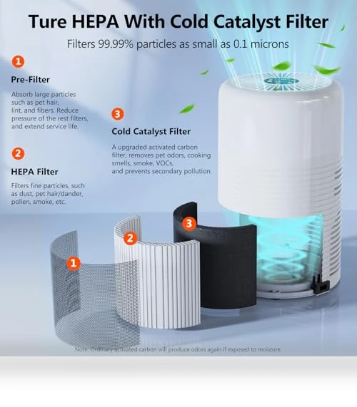 HEPA Air Purifier with Desk Lamp — Activated Carbon Air Purifiers