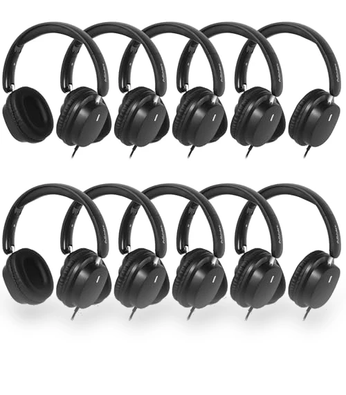 Kids Headphones 10-Pack for School Bulk Set — In-Ear Headphones, A+ Scholars