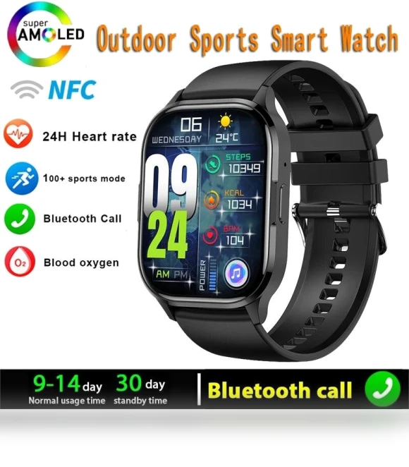 Smart Watch with AMOLED Display — Wearable Accessories, Zodvboz