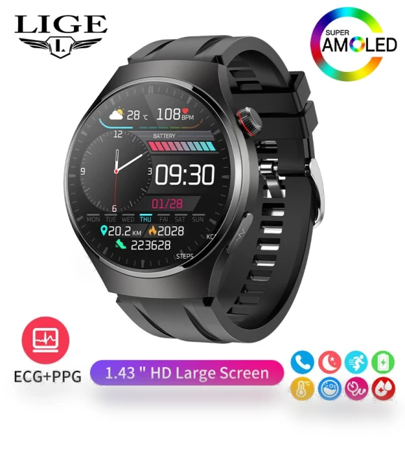 Smart Watch with ECG + PPG Detection — Smartwatches, LIGE