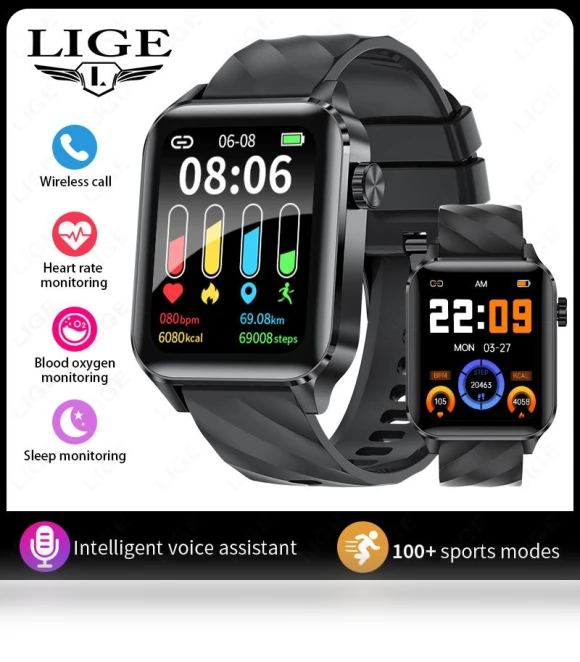 SmartWatch with Heart Rate and Sleep Monitor — Smartwatches, LIGE