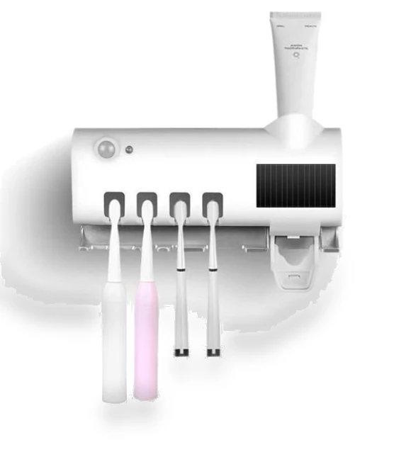 Automatic UV Light Smart Toothpaste Dispenser with Toothbrush Sterilizer — Toothbrush Holders, Refreshing Home
