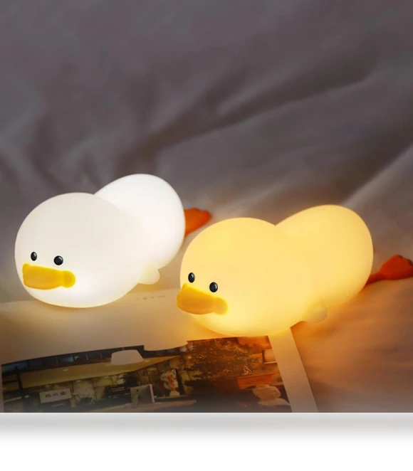 Cute Silicone Duck Night Light — Night Lights, Binchi Lighting Appliances