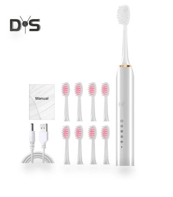 Electric Toothbrush with 8 Brush Heads — Chargers, Phone Needs