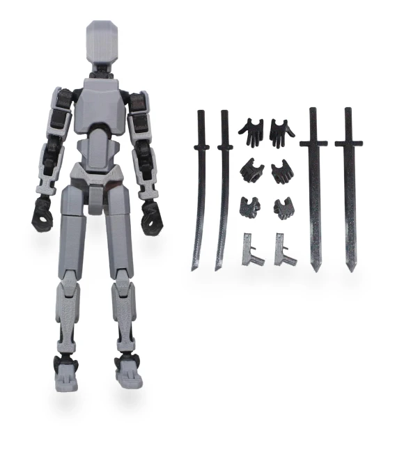Multi-Joint Mobile Robot 3D Printed Model — Display Stands, Blackrose
