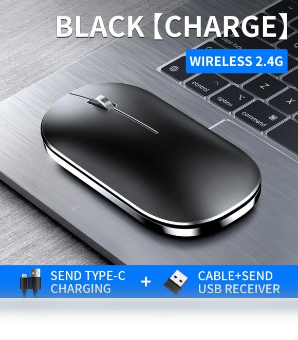 Rechargeable Bluetooth Silent Ergonomic Wireless Mouse — Mouse Pads