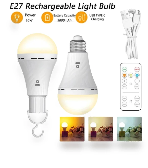 Rechargeable USB C Bulb with Remote Control — LED, Binchi Lighting Appliances