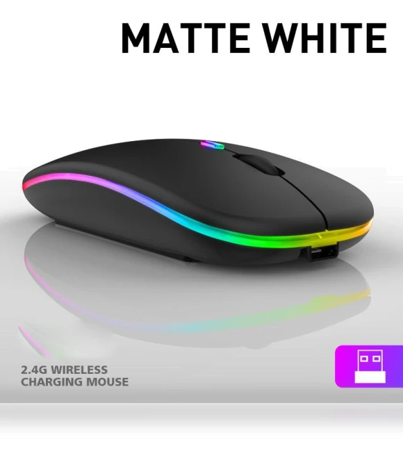 Ultra-thin Silent Rechargeable Wireless Mouse — Mouse Pads, Living style
