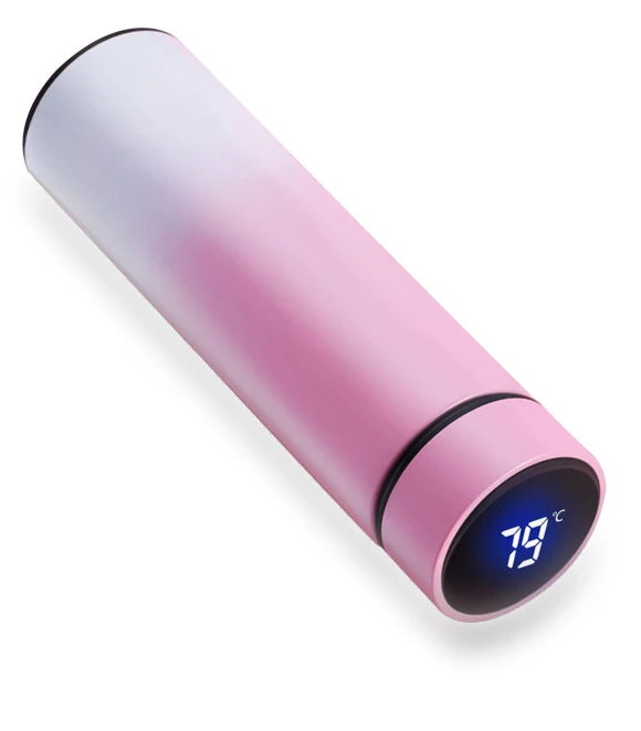 Vacuum Insulated Water Bottle with LED Temperature Display — Hydration Essentials, Listing stainless utensil