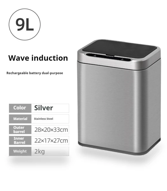Automatic Sensor Stainless Steel Kitchen Trash Can — Kitchen Cans, Refreshing Home