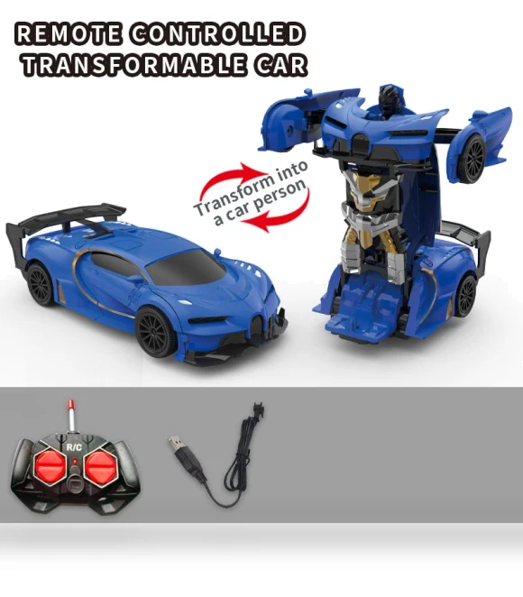 Deformation Car Mini 2 In 1 Car Toys Transform Car Robot Model Car Remote Control Toy — Interactive Figures & Robots, GYROBALL