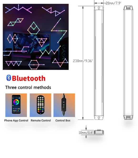 RGB LED Wall Light Bars — Wall Lighting, Auto Accessories Home