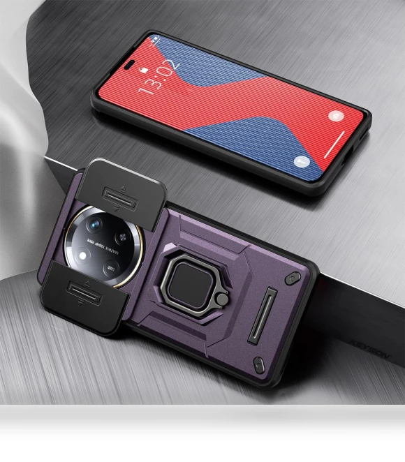 Shockproof Case with Camera Lens Protection Ring and Phone Stand — Phone Accessories, KEYSION