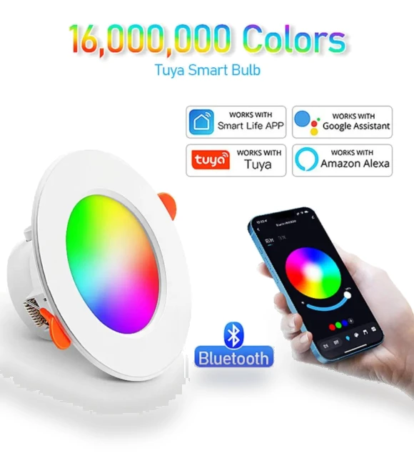 Smart Downlight LED Ceiling Light — Overhead Lighting, Rainbow Rain