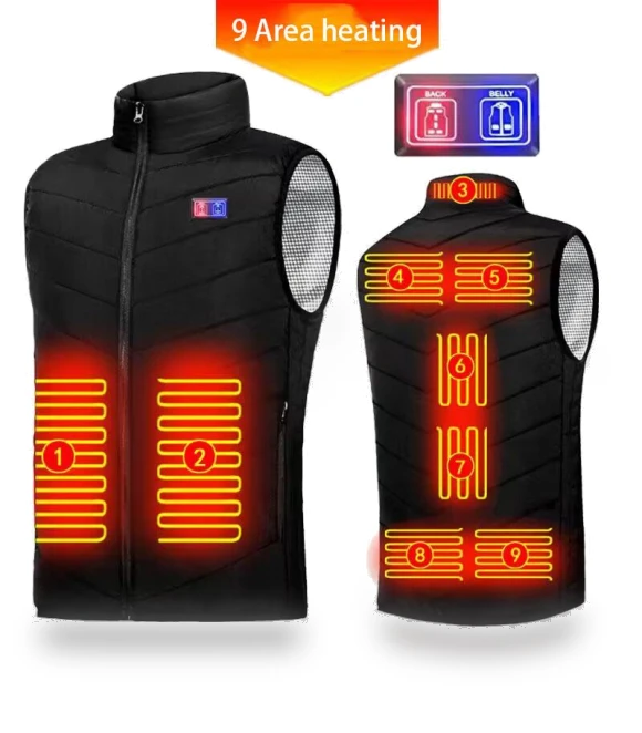 Smart Heated Cotton Vest with V-Neck — Men's Vests, LAOHU