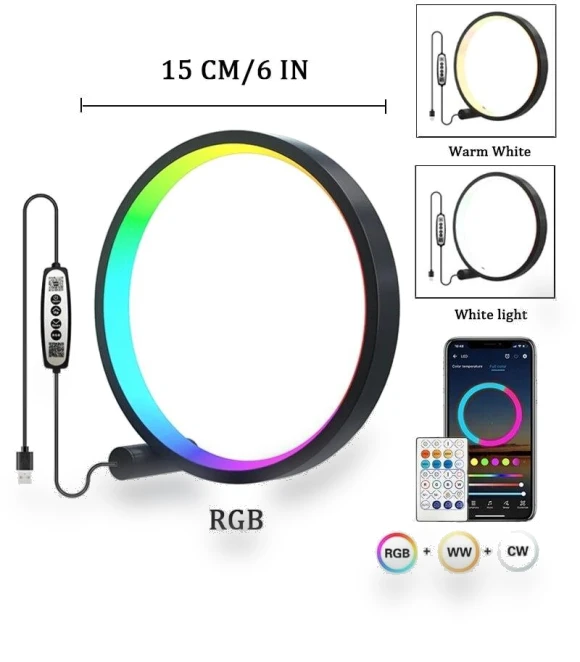 Smart LED Night Light RGB Table Lamp — Creative Lighting Solutions, Good Household Items