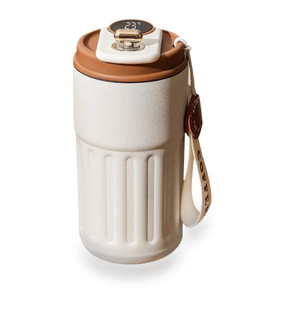Smart Thermos Bottle with LED Temperature Display — Beverage Warmers, Refreshing Home