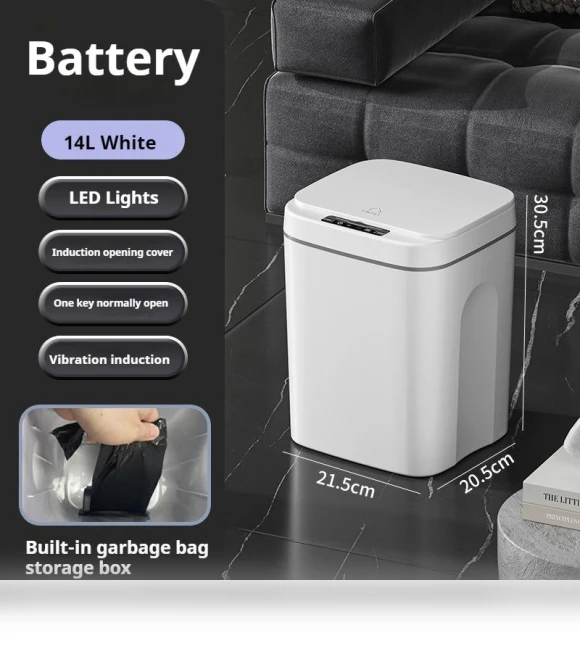 Smart Trash Can for Bathroom — Waste Baskets, Refreshing Home