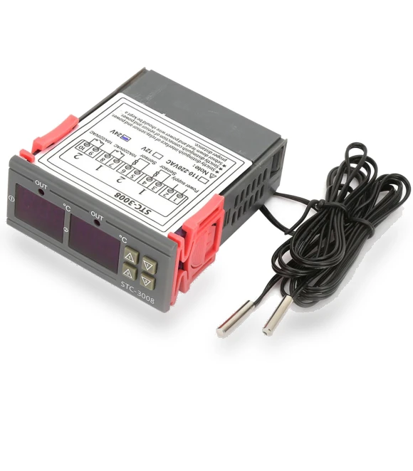 Dual Display Dual Sensor NTC Digital Temperature Thermostat Controller — Climate Control Devices, Neoglint