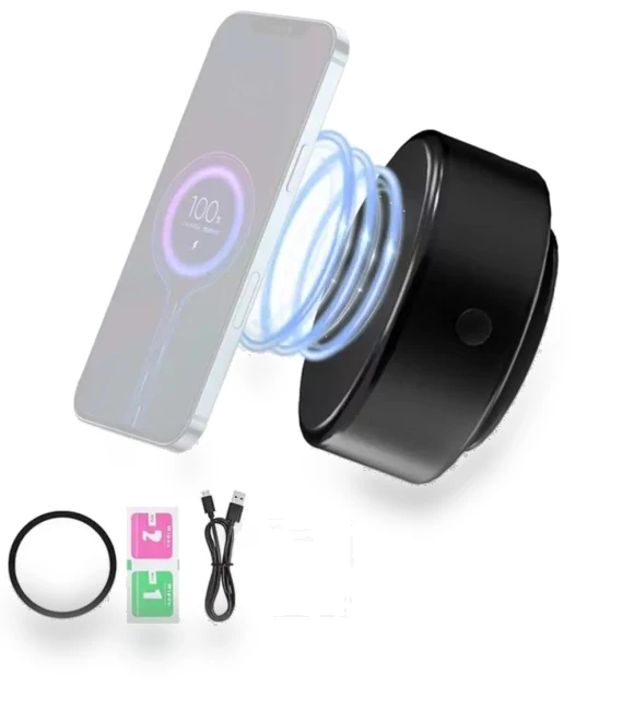 Magnetic Wireless Phone Holder with Charging — Dashboard Installation Kits, Modern Home Furnishing