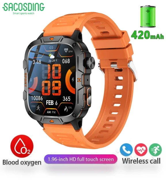 Military Smartwatch Sport Fitness Tracker — Smartwatches, SACOSDING