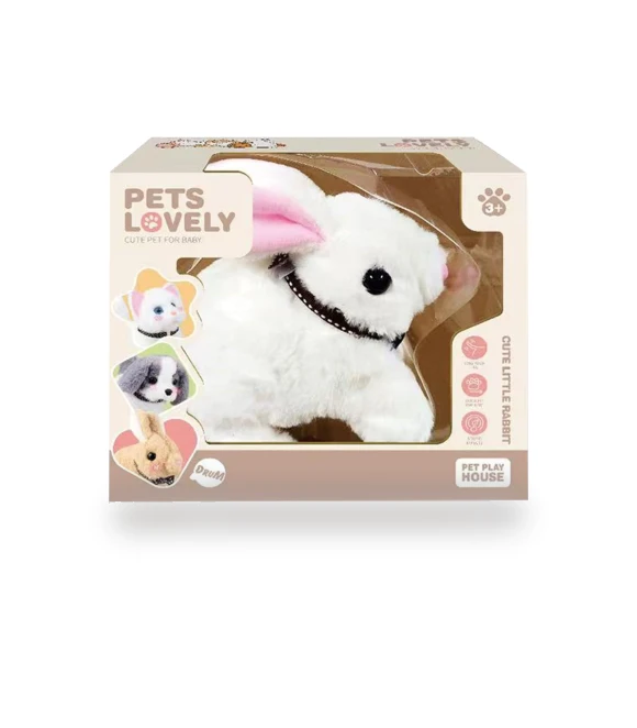 Realistic Robot Rabbit — Interactive Animal Companions, Flowers