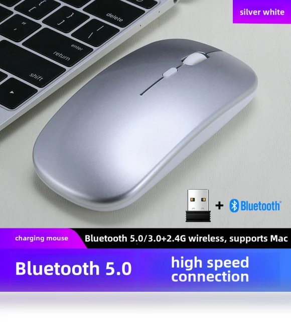 Rechargeable Dual-Mode Wireless Bluetooth Mouse — Mouse Pads, Uav parts center