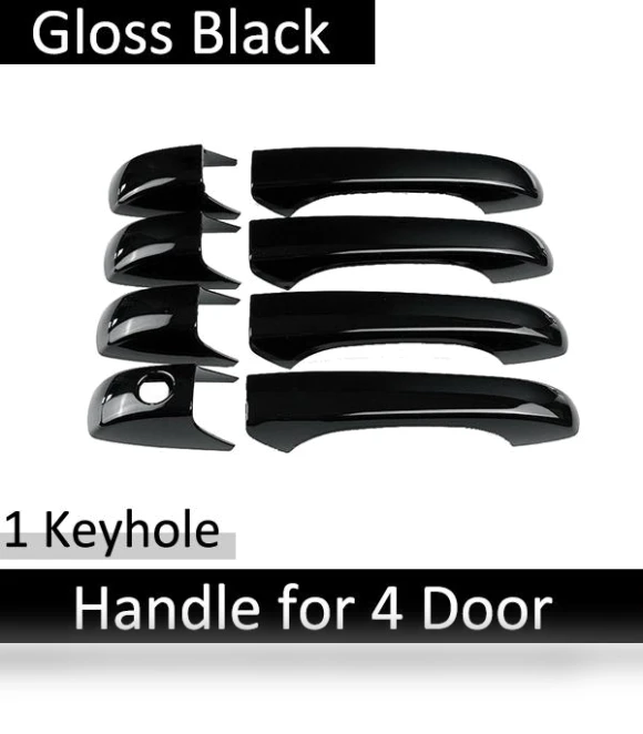 Glossy Black Smart Door Handle Cover — Car Door Entry Guard