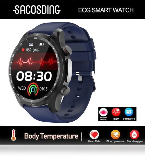 Hygieia-002r-C ECG+PPG Smartwatch — Smartwatches, SACOSDING