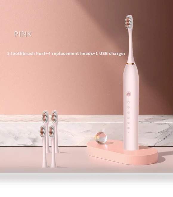 Ultrasonic Electric Toothbrush — Electric Toothbrush Heads, Light makeup