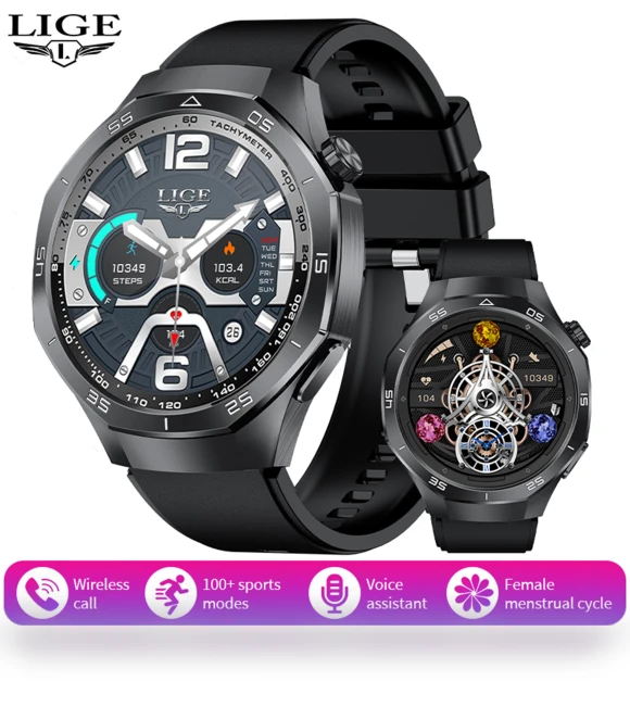 Bluetooth Call Waterproof Smart Fitness Watch — Smartwatches, LIGE