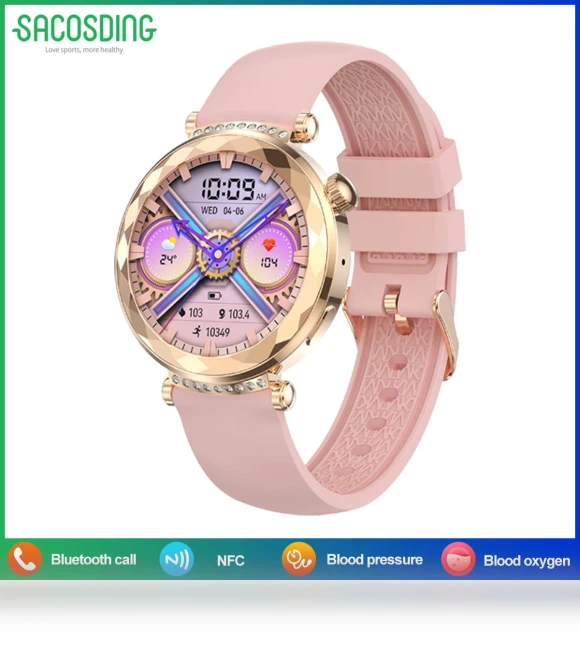 Fashion Women's Smart Watch with Amoled HD Display — Wearable Accessories, SACOSDING