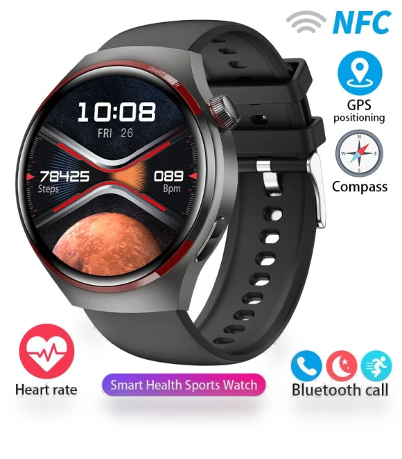 Smart Watch Men GPS Tracking AMOLED HD Display — Smartwatches, Zodvboz