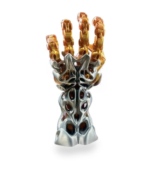 3D-printed manipulator, mechanical hand with movable finger joints — 3D Printing Solutions, Modemax