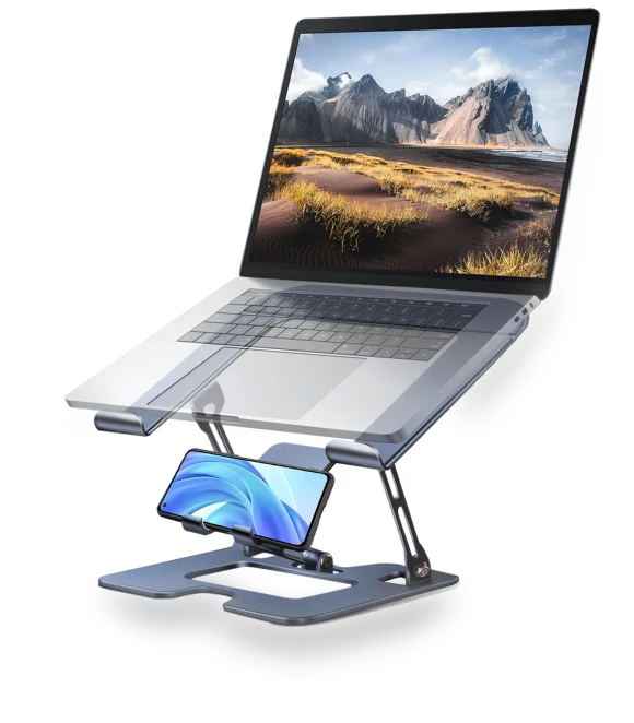 Laptop Stand with Smartphone Holder — Stands, YRstudio