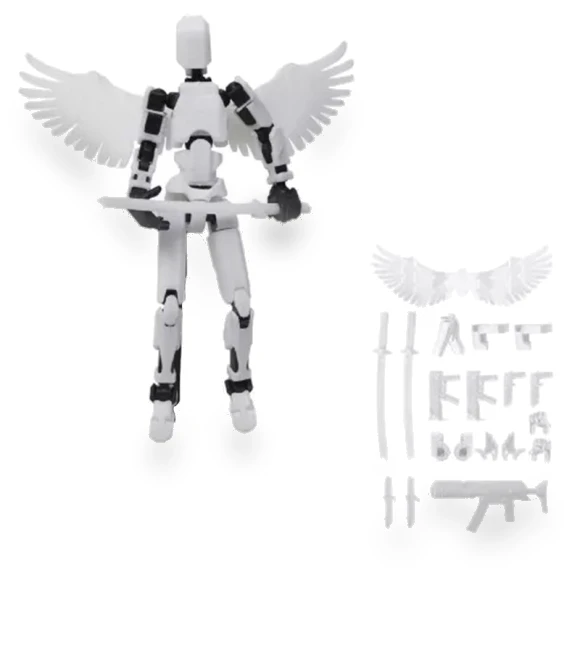 Multi-jointed Movable Transformer Robot with Wings — Dolls & Figures, Auto Stuff