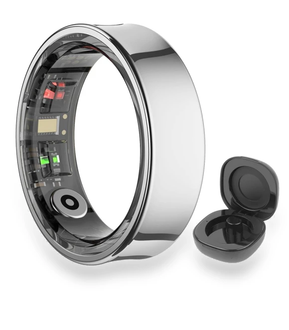 Smart Ring Waterproof Fitness Tracker with Charging Case — Wearable Accessories, Seahorse Home