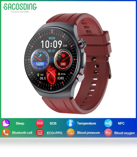 Smart Watch with ECG+PPG — Smartwatches, SACOSDING