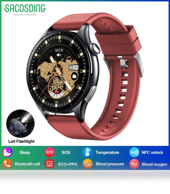 Smart Watch with ECG+PPG — Smartwatches, SACOSDING
