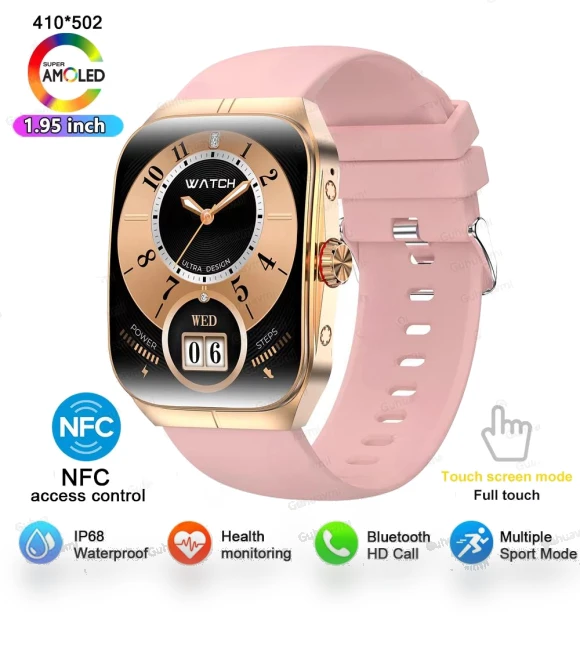 Smart Watch with NFC AMOLED Display — Smartwatches, QLY Online